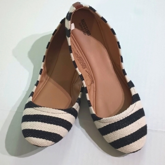 Mossimo Textile Upper Strips Flat Size 9.5 - Picture 2 of 8
